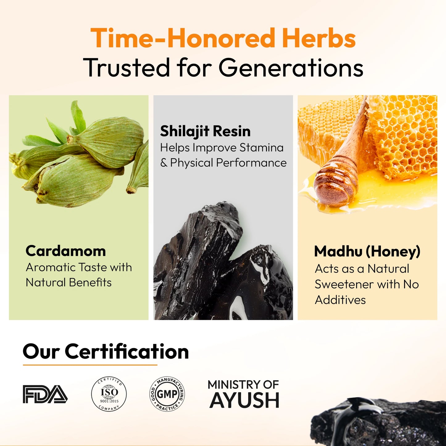 Shilastick Pure Power Stick (Cardamom Taste)