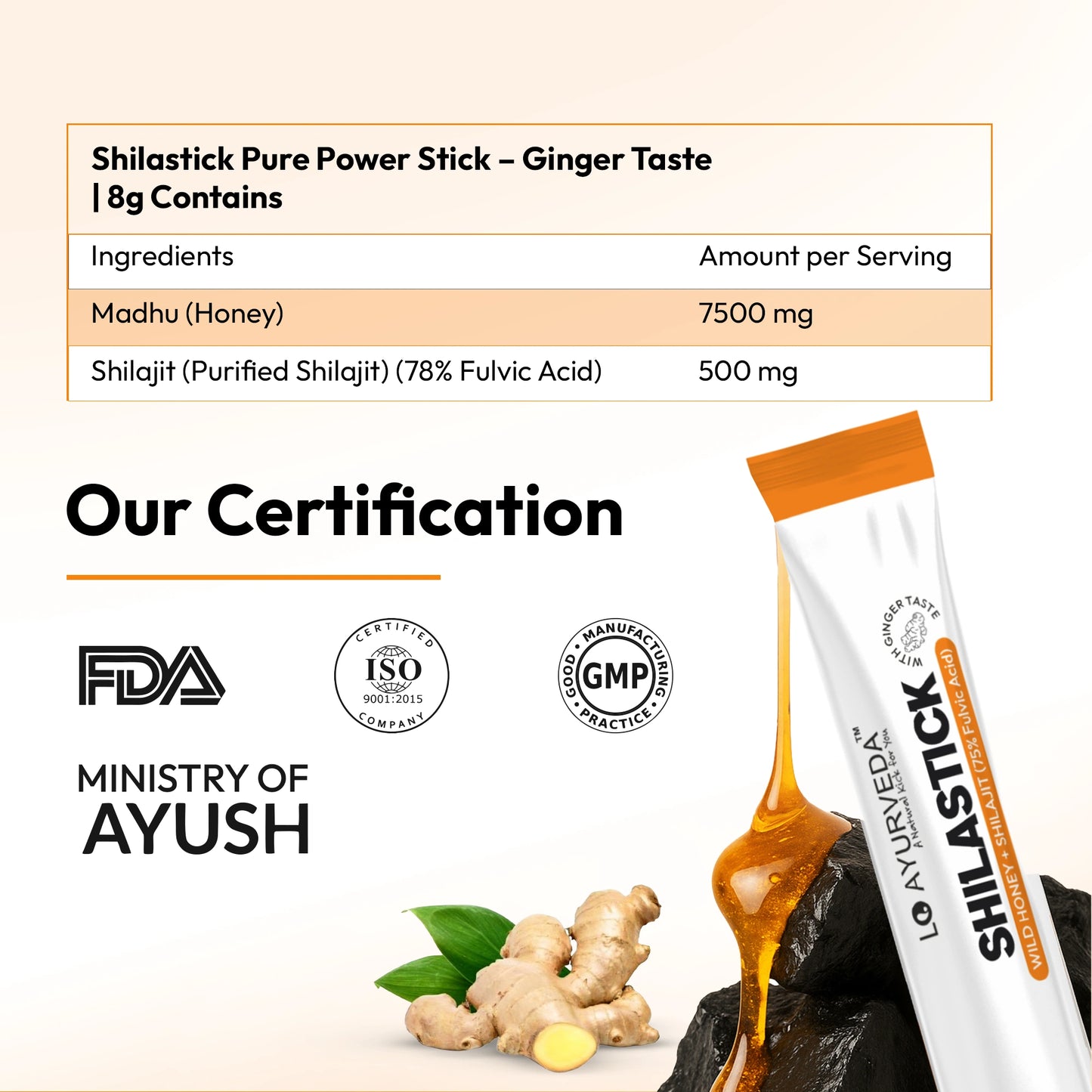 Shilastick Pure Power Stick (Ginger Taste)